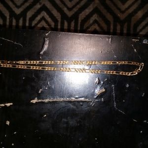 18k gold chain and bracelet .. 14k gold earrings